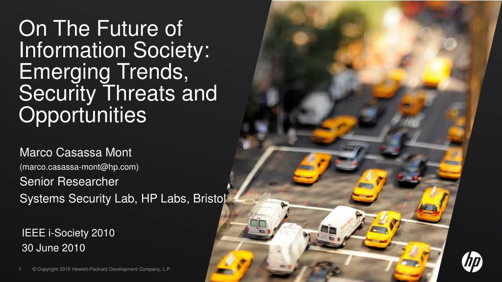 on the future of information society emerging trends security threats and opportunities