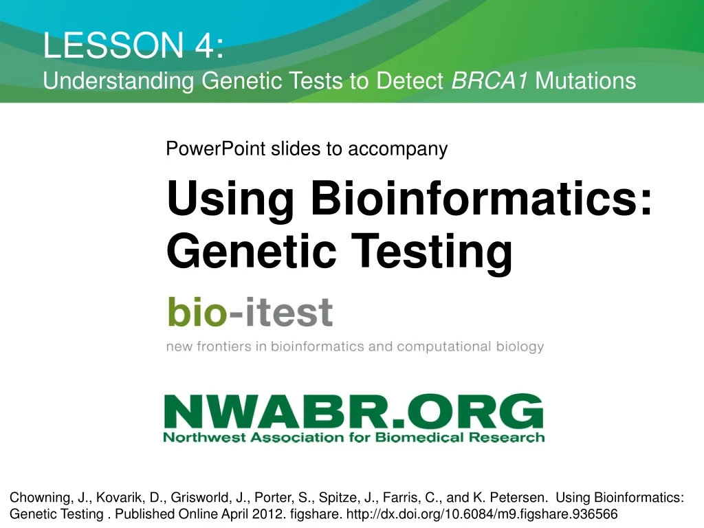 lesson 4 understanding genetic tests to detect
