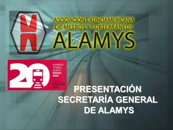 PRESENTACI N SECRETAR A GENERAL DE ALAMYS