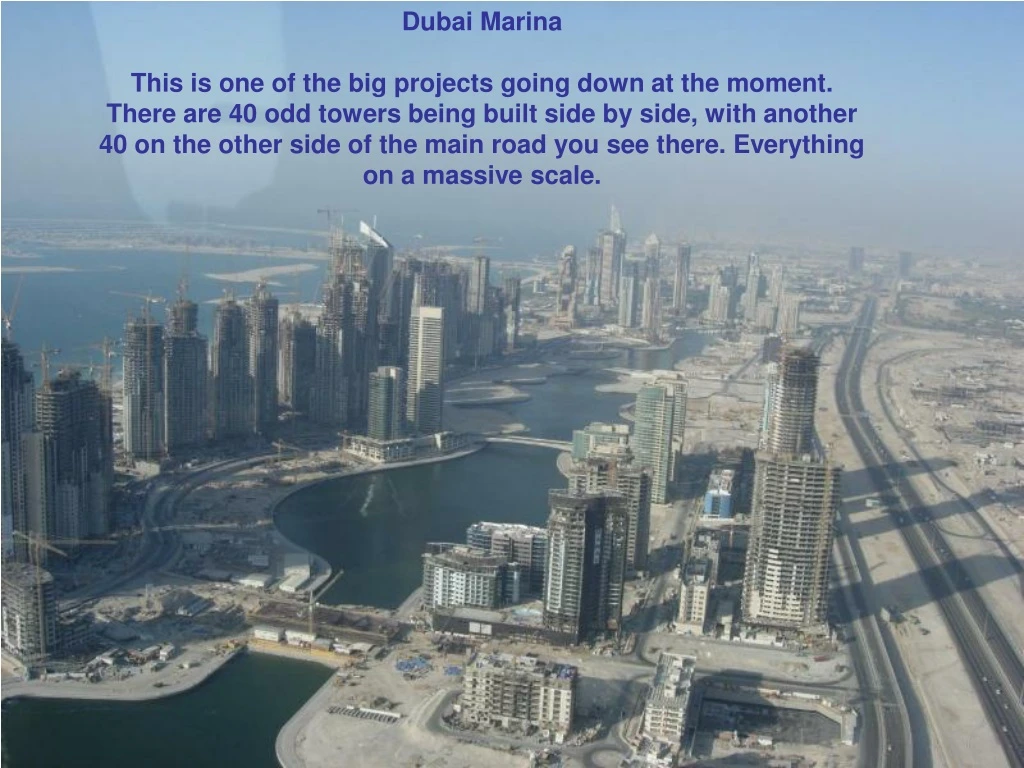 dubai marina this is one of the big projects