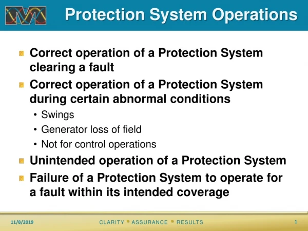 Protection System Operations