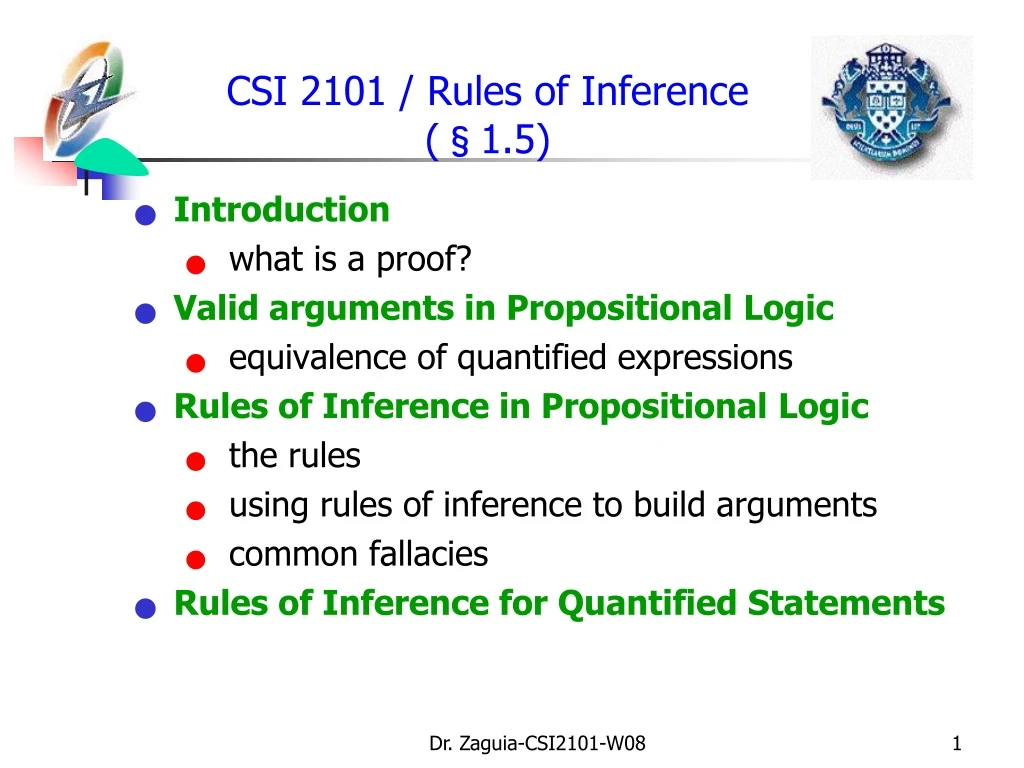 csi 2101 rules of inference 1 5