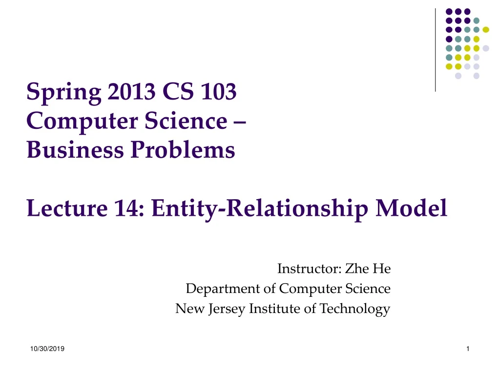 spring 2013 cs 103 computer science business