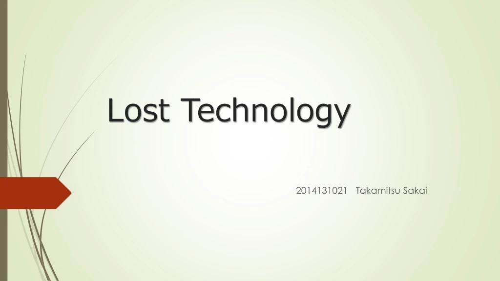 lost technology