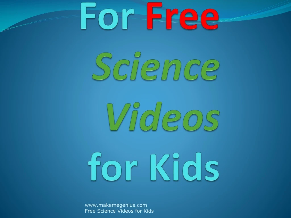 for free science videos for kids