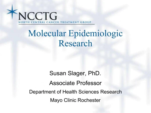 Molecular Epidemiologic Research