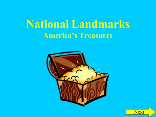National Landmarks America s Treasures