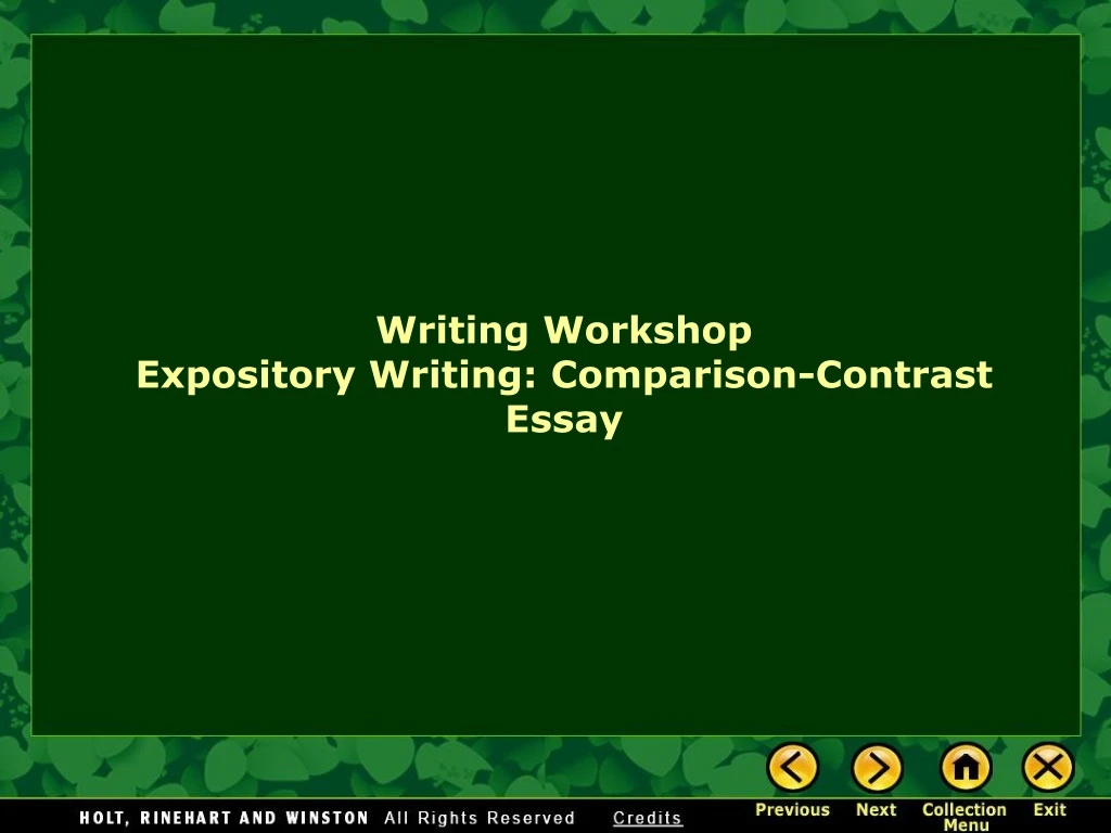 writing workshop expository writing comparison