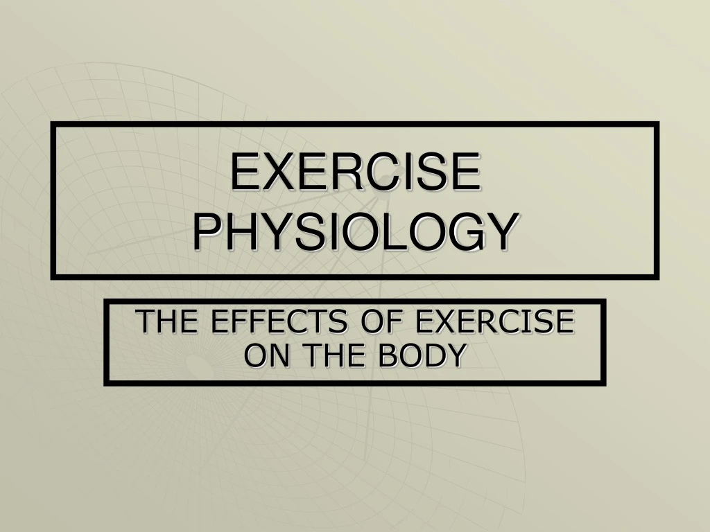 exercise physiology
