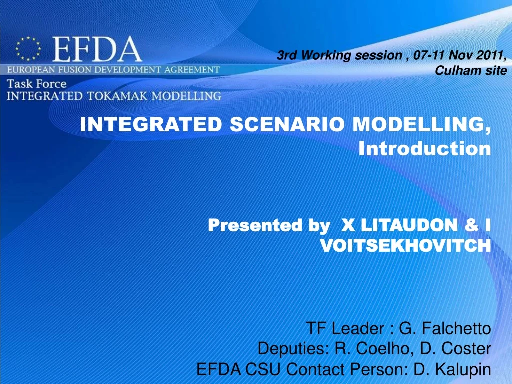 integrated scenario modelling introduction