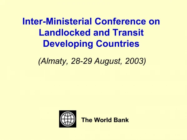 Inter-Ministerial Conference on Landlocked and Transit Developing Countries