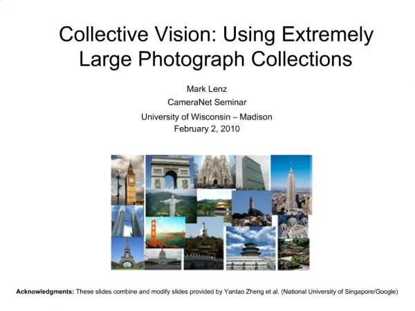 Collective Vision: Using Extremely Large Photograph Collections