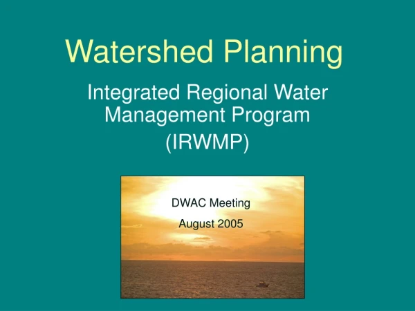Watershed Planning