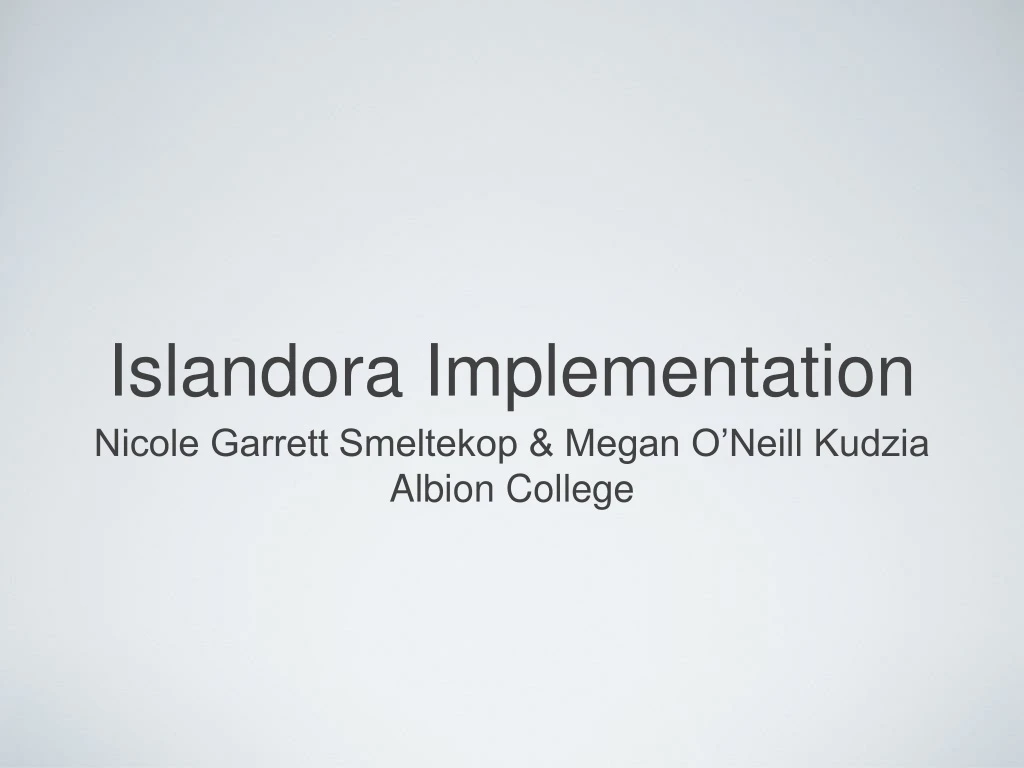 islandora implementation