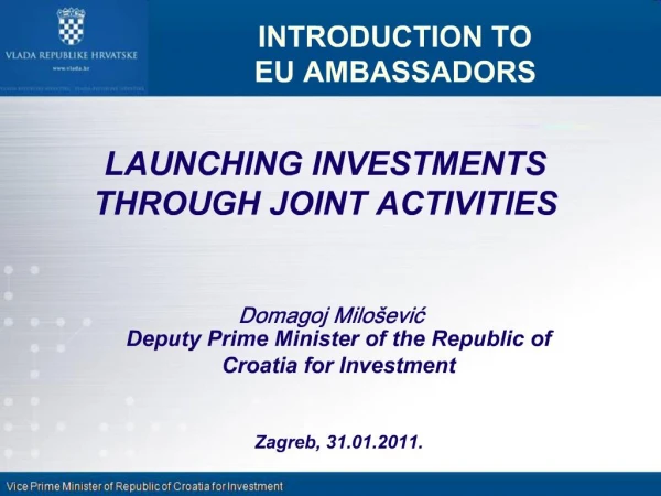LAUNCHING INVESTMENTS THROUGH JOINT ACTIVITIES