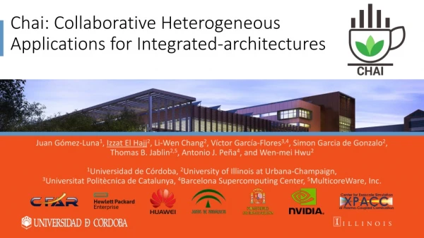 Chai: Collaborative Heterogeneous Applications for Integrated-architectures