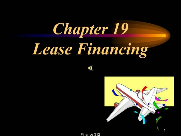 Chapter 19 Lease Financing