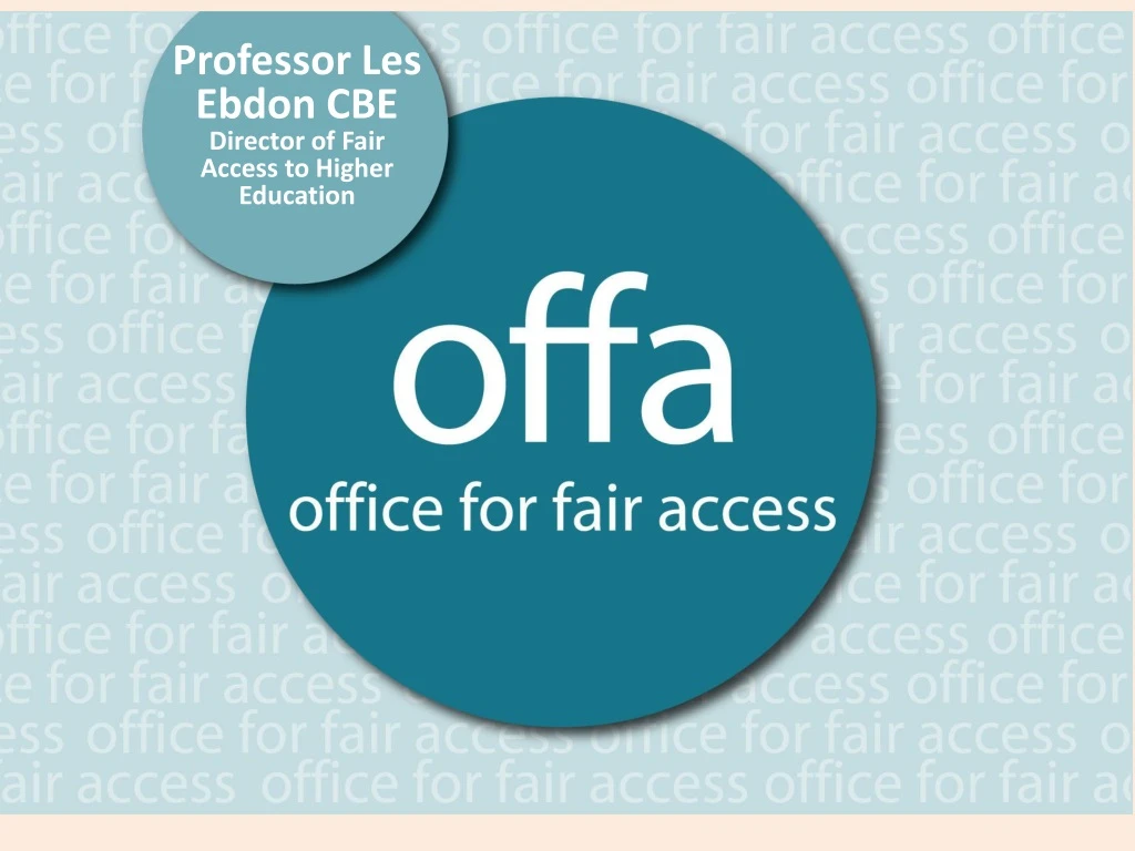 professor les ebdon cbe director of fair access