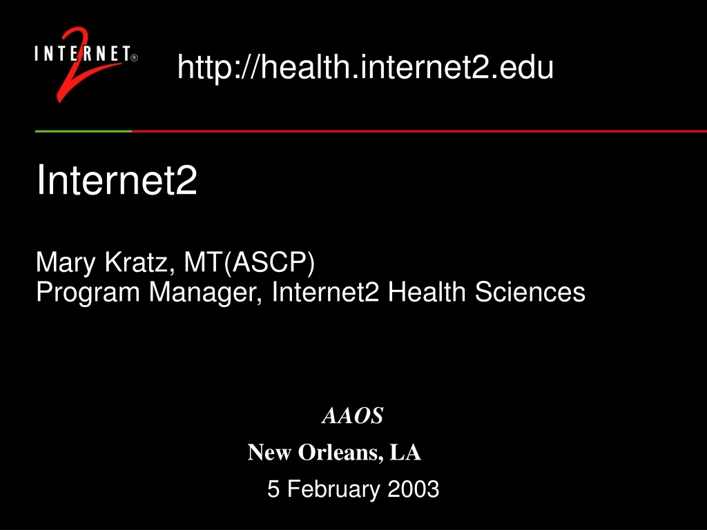 internet2 mary kratz mt ascp program manager internet2 health sciences