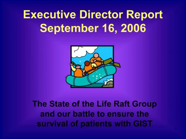 Executive Director Report September 16, 2006