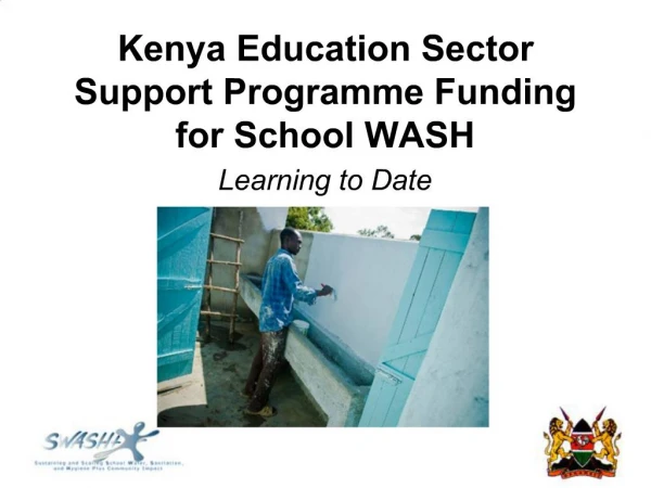 Kenya Education Sector Support Programme Funding for School WASH