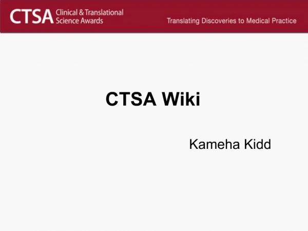 CTSA Wiki