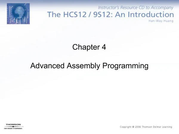 Chapter 4 Advanced Assembly Programming