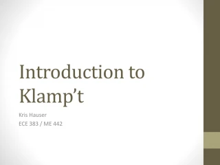 Introduction to Klamp't - slide 1