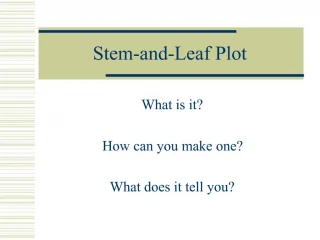 Stem-and-Leaf Plot - slide 1