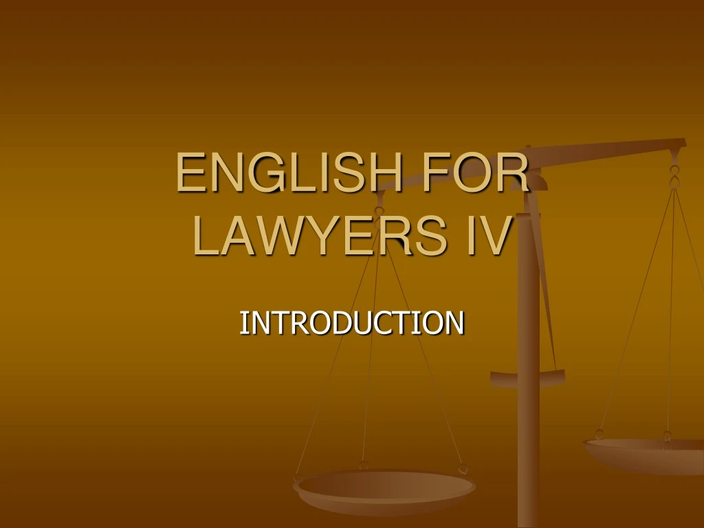 english for lawyers iv