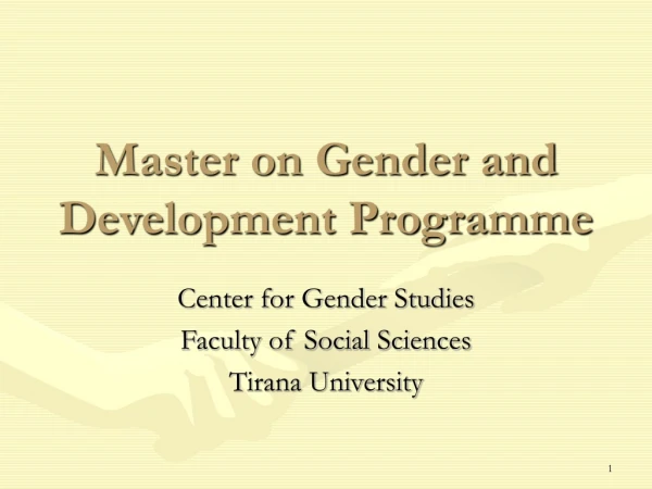 Master on Gender and Development Programme