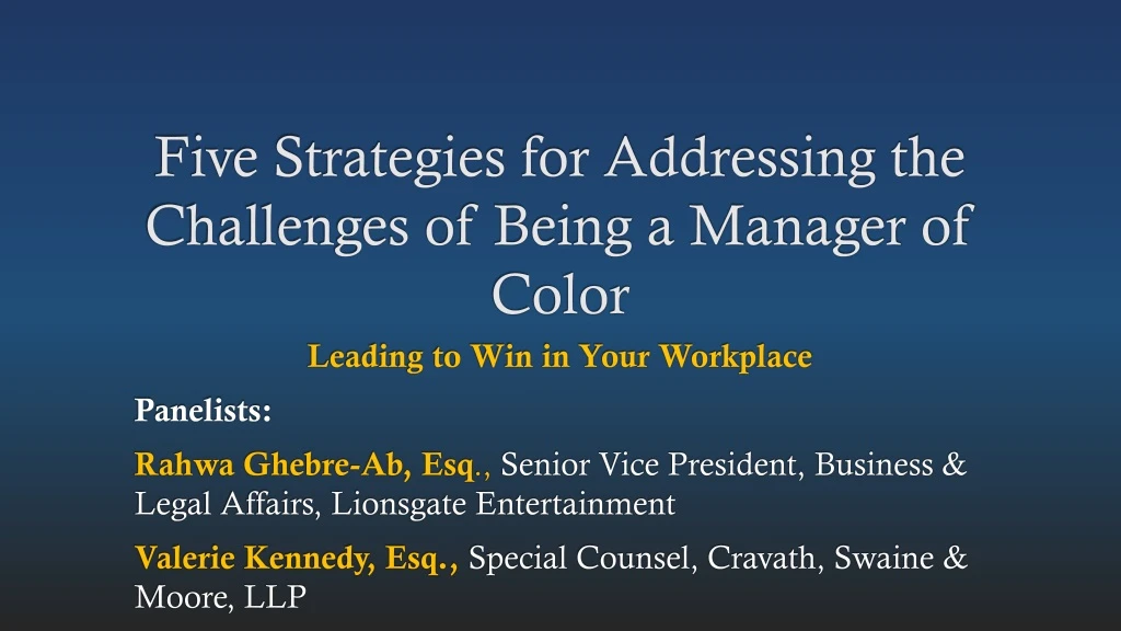 five strategies for addressing the challenges of being a manager of color
