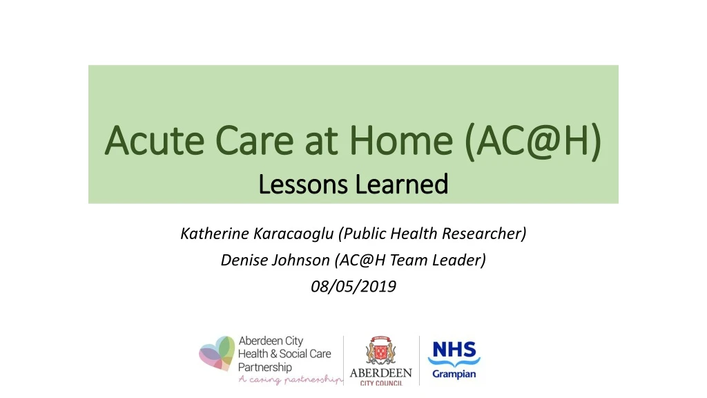 acute care at home ac@h lessons learned