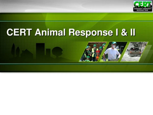 CERT Animal Response I &amp; II