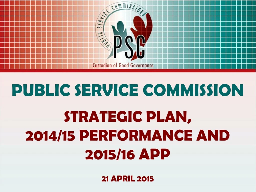 public service commission strategic plan 2014