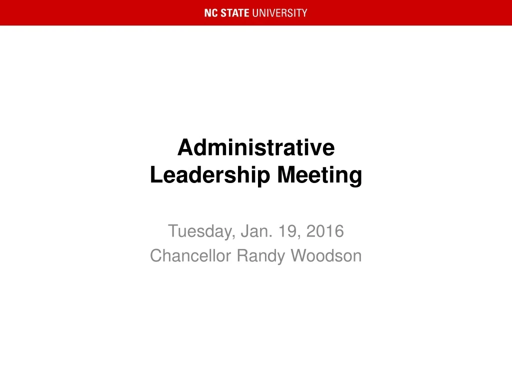 administrative leadership meeting