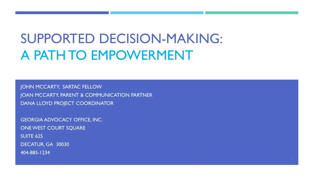 supported decision making a path to empowerment