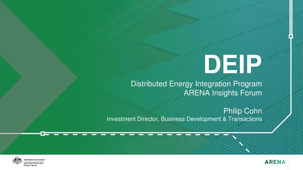 deip distributed energy integration program arena