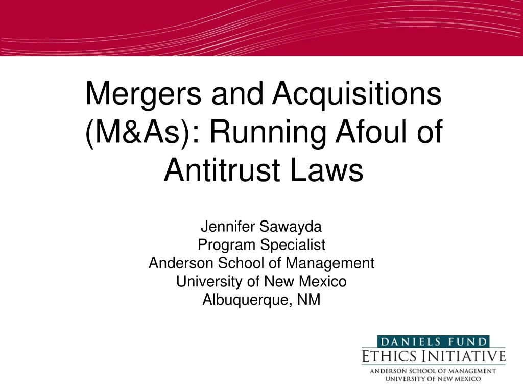 mergers and acquisitions m as running afoul of antitrust laws