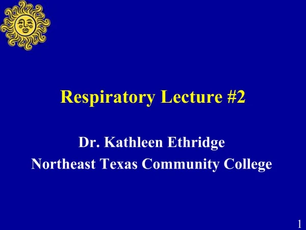 Respiratory Lecture 2