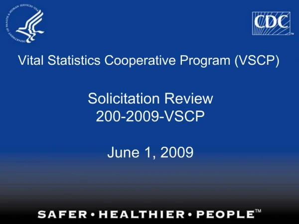 Vital Statistics Cooperative Program VSCP