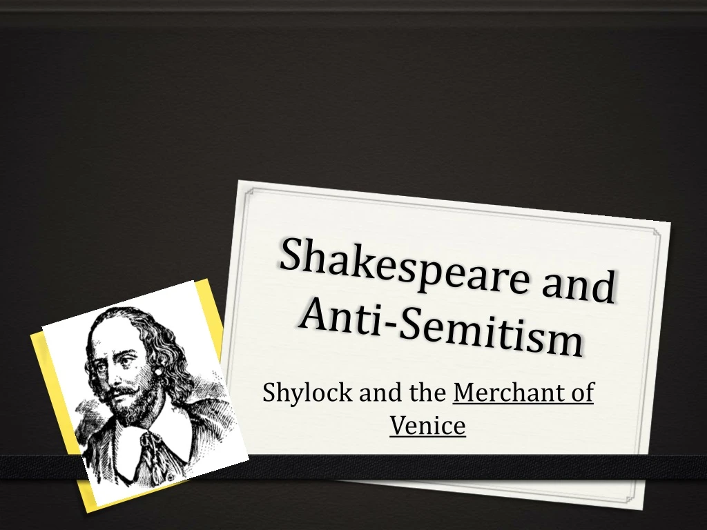 shakespeare and anti semitism
