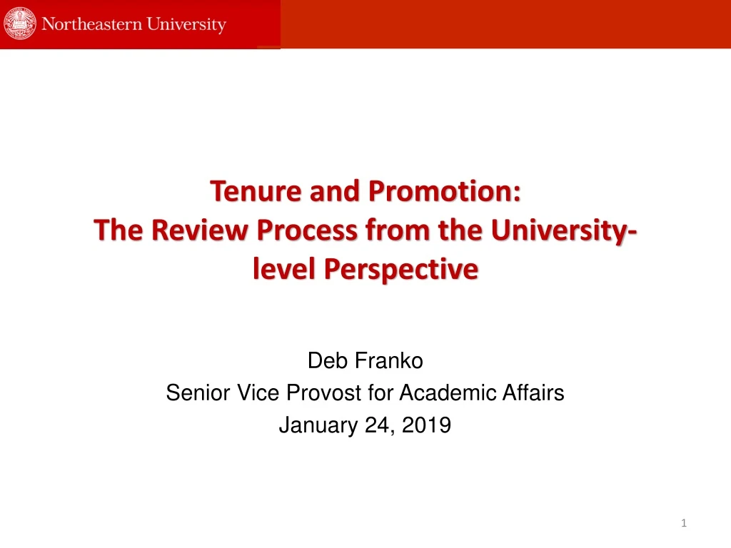 tenure and promotion the review process from the university level perspective