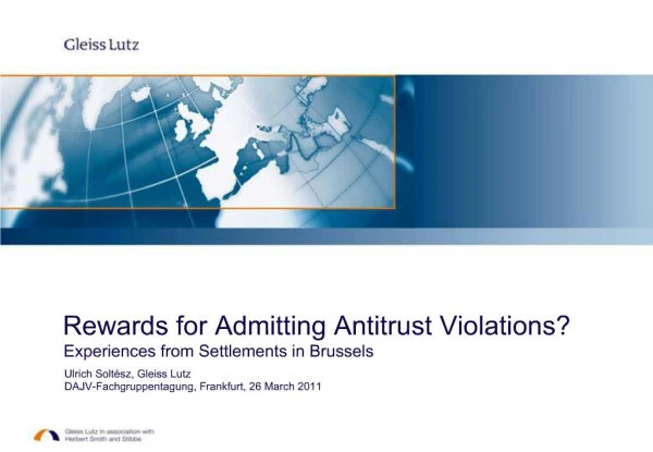 Rewards for Admitting Antitrust Violations
