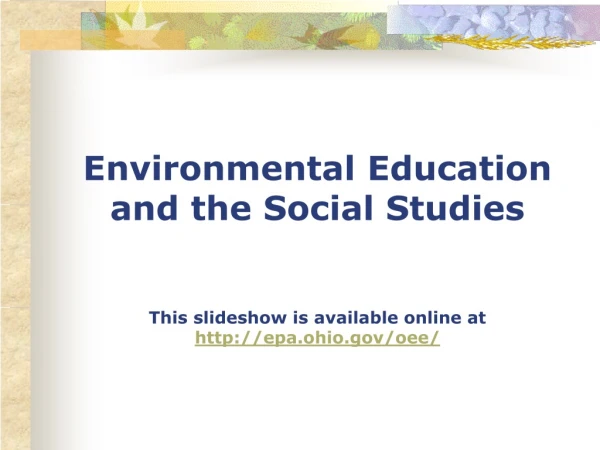 What is Environmental Education?