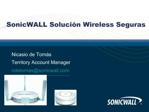SonicWALL Soluci n Wireless Seguras
