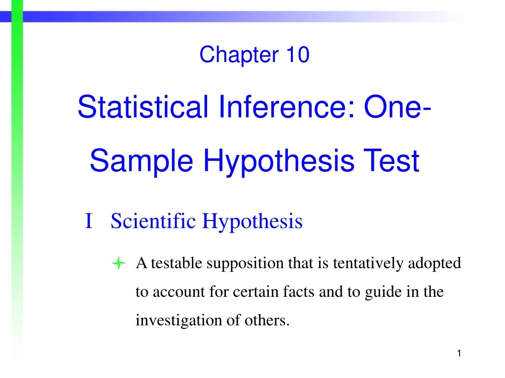 chapter 10 statistical inference one sample