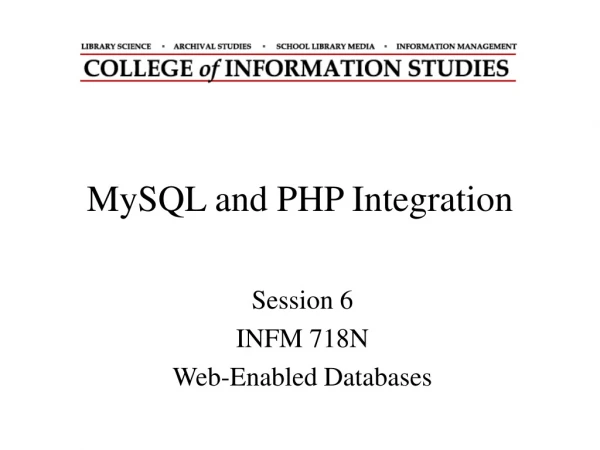MySQL and PHP Integration