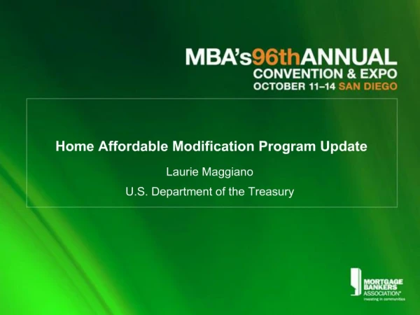 Home Affordable Modification Program Update