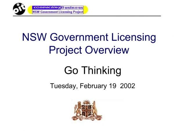 NSW Government Licensing Project Overview